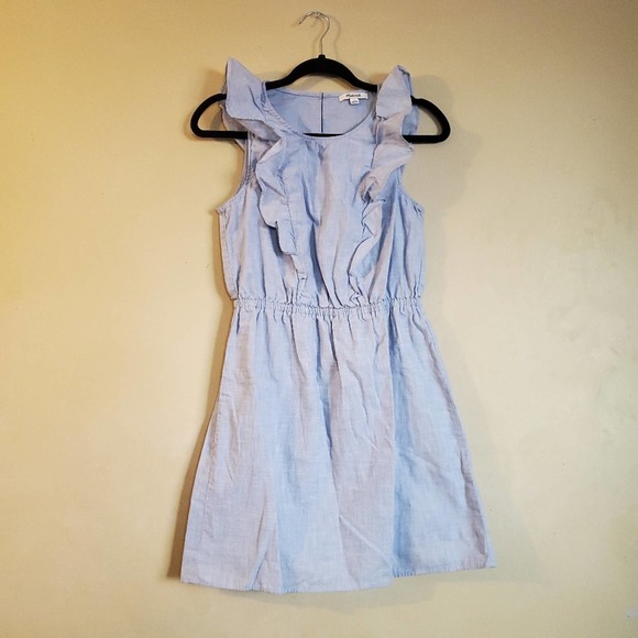 Madewell Dresses & Skirts - Madewell Chambray Bellflower Ruffle Dress 2